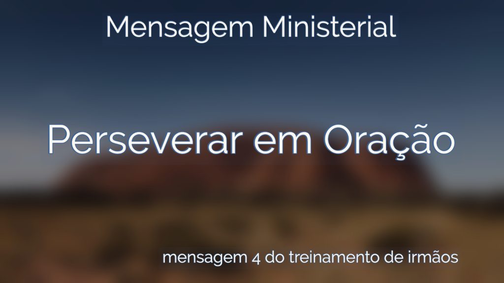 Mensagem Ministerial de Setembro